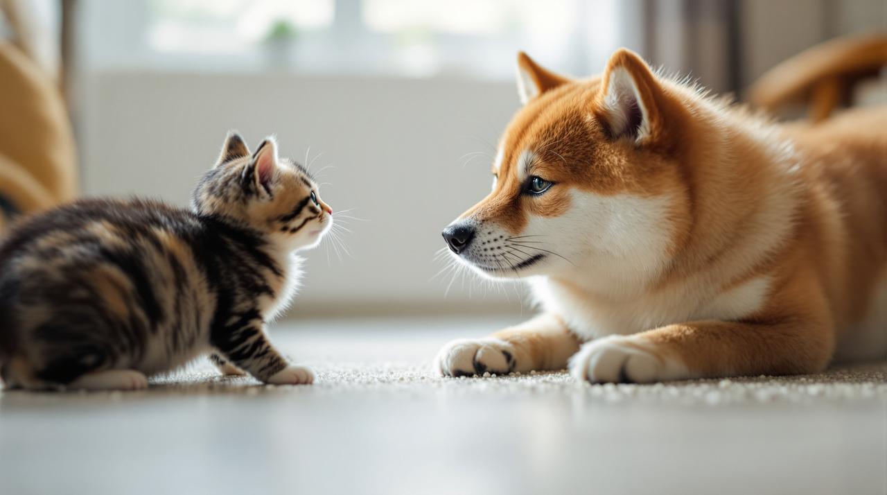 猫咪与柴犬第一次见面！结局出乎所有人意料